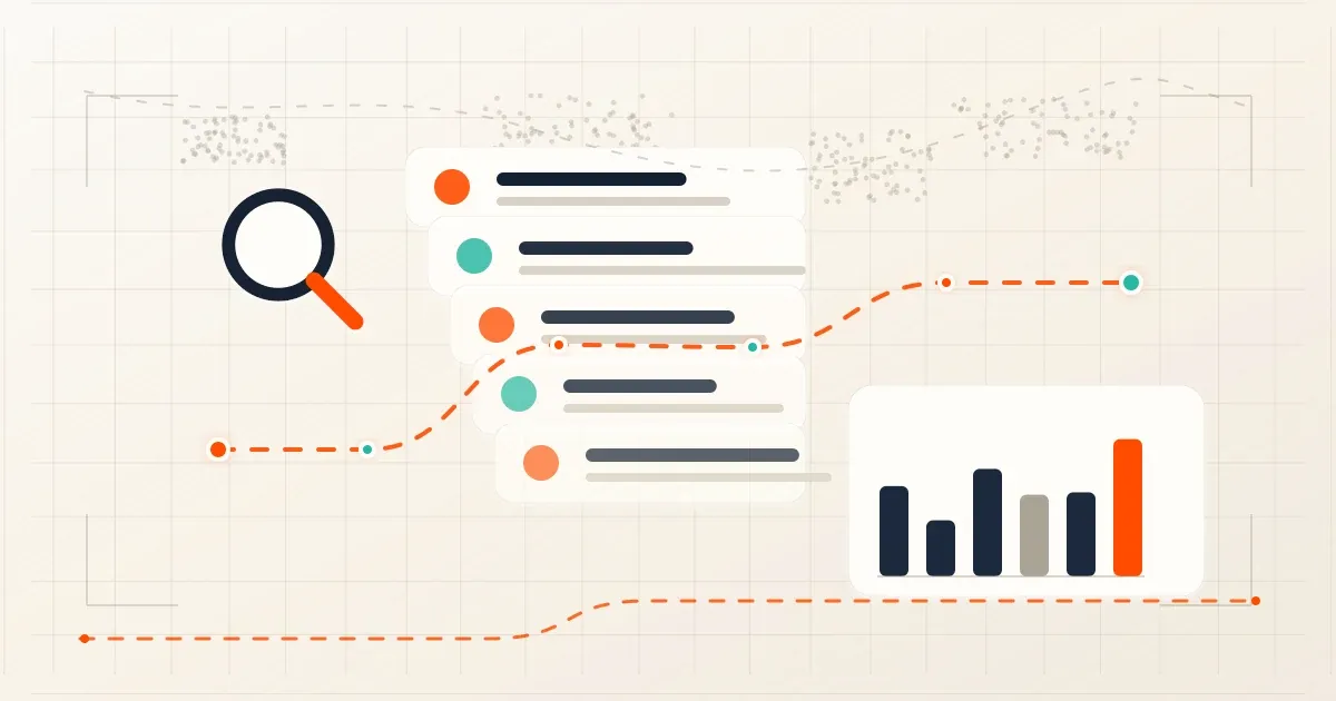 Matriz de canais com caminhos de SEO, comunidades, vídeo, e-mail e validação de análises
