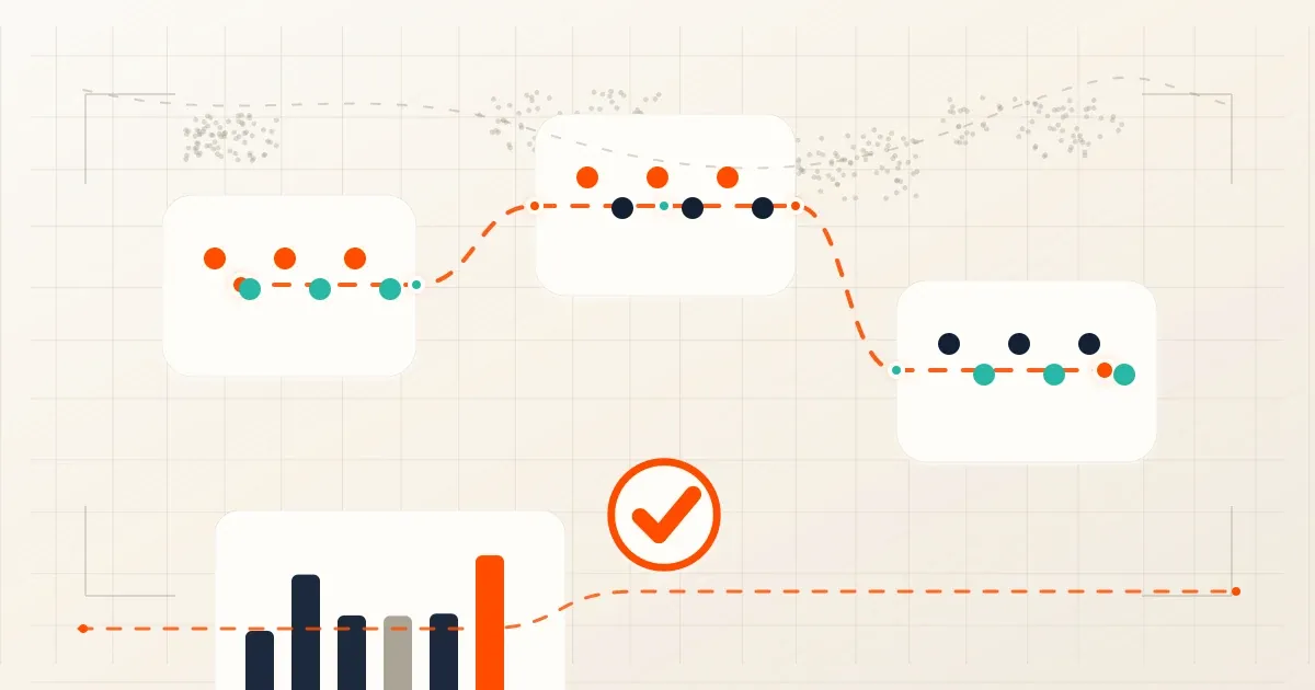 Parcours d’optimisation des conversions avec segment de trafic, landing page, événement GA4 et décision