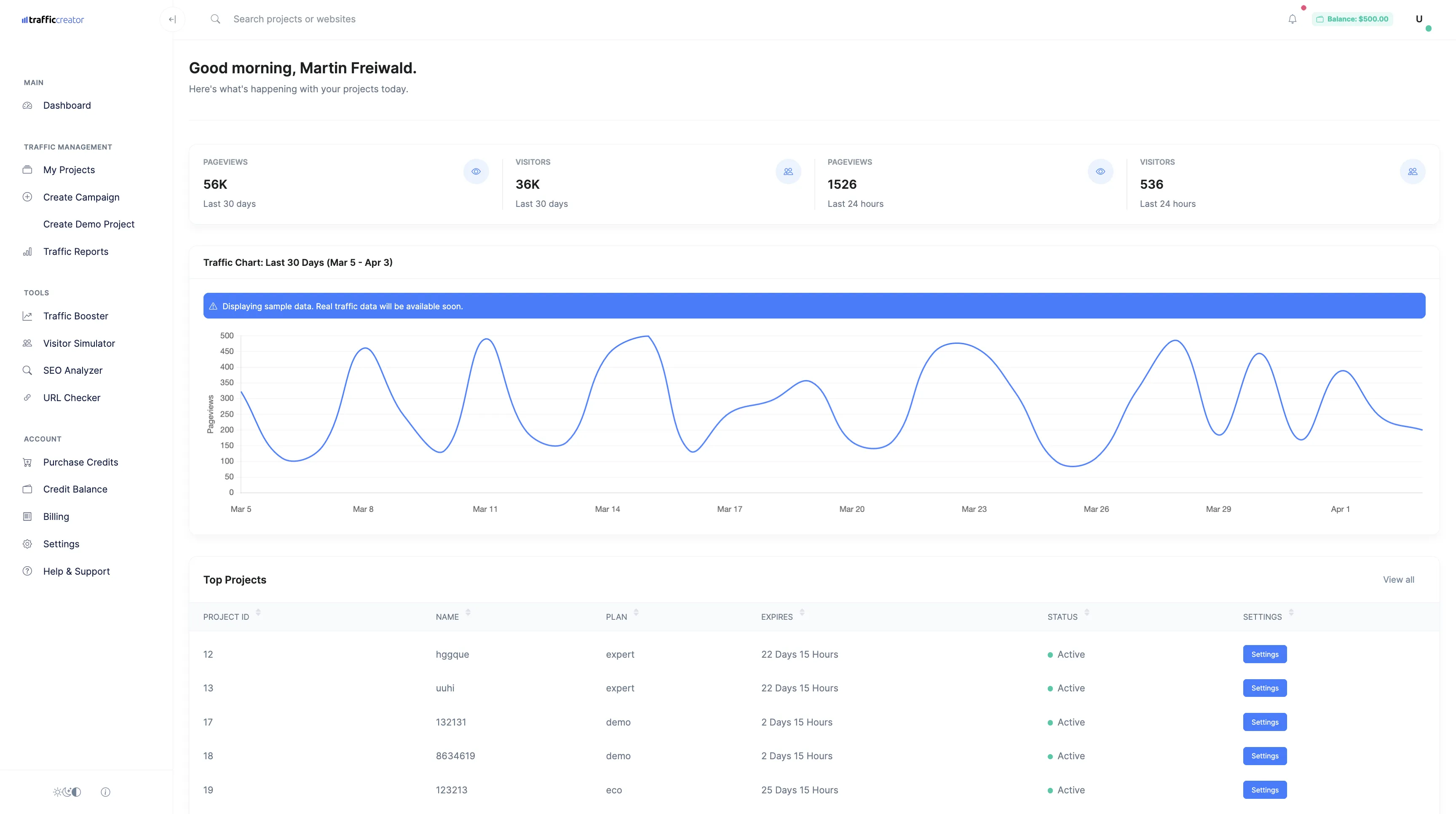Analytics Dashboard showing website traffic graphs and metrics