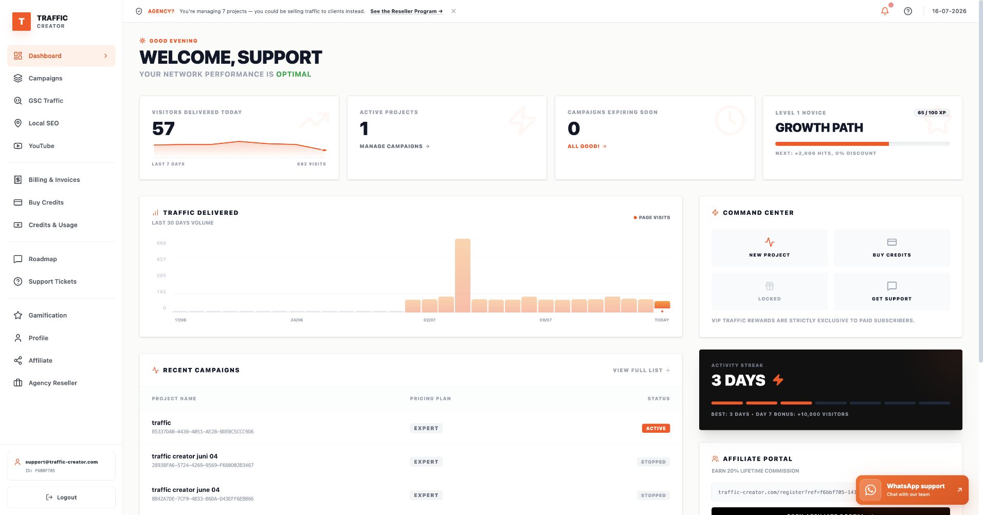 Traffic Creator screenshot 1