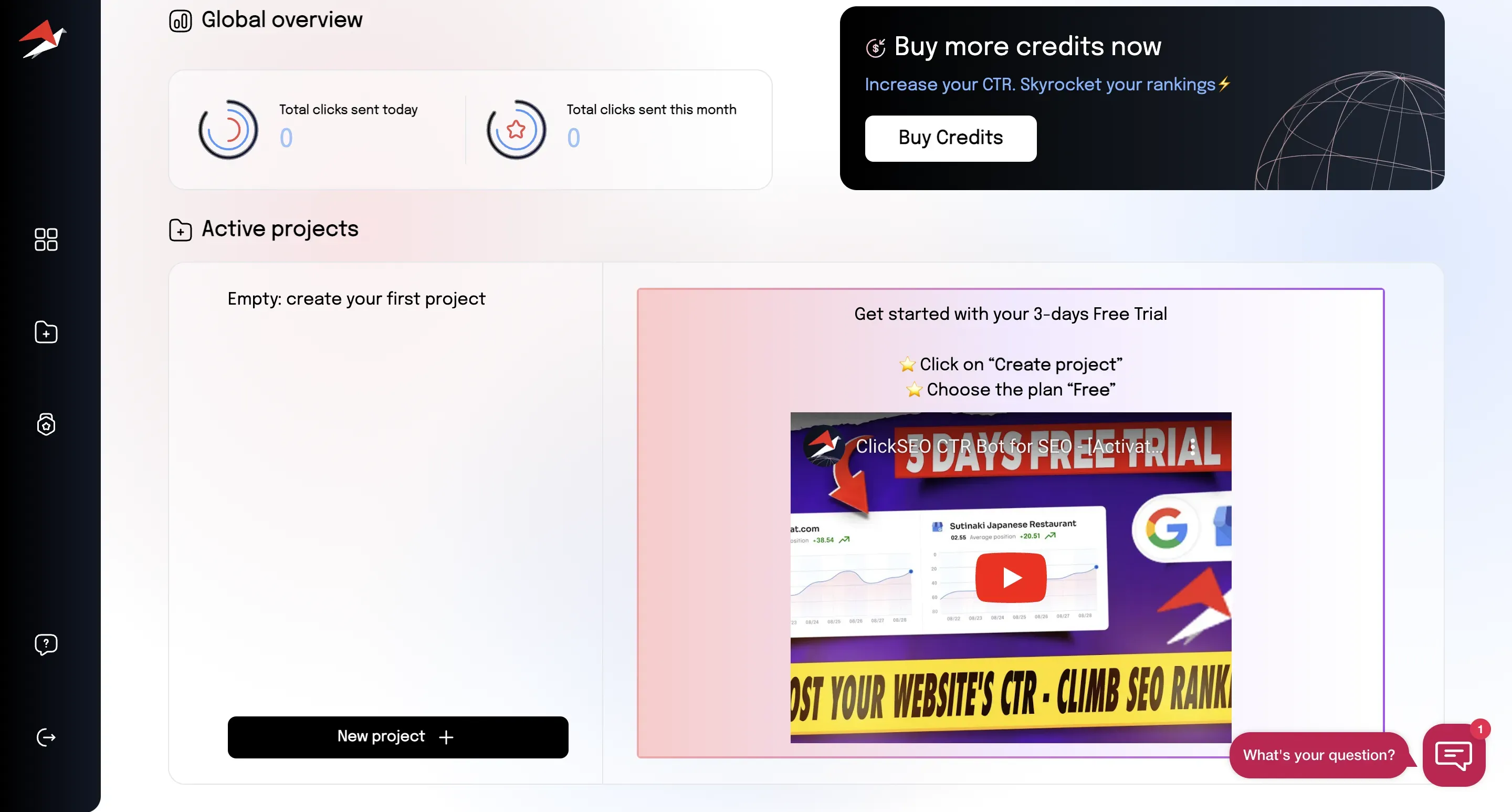 Clickseo Dashboard