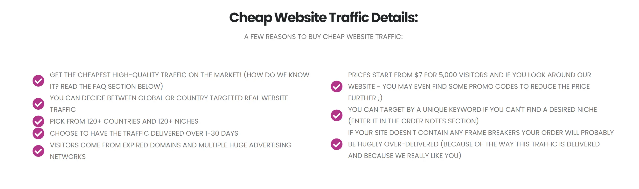 Traffic Fans features screenshot.