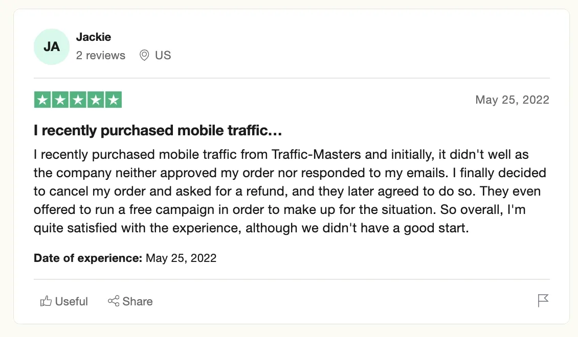 Traffic Master Trustpilot review 2