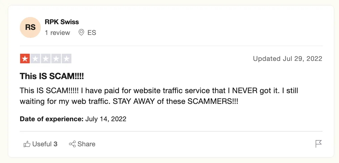 Traffic Master Trustpilot review 4