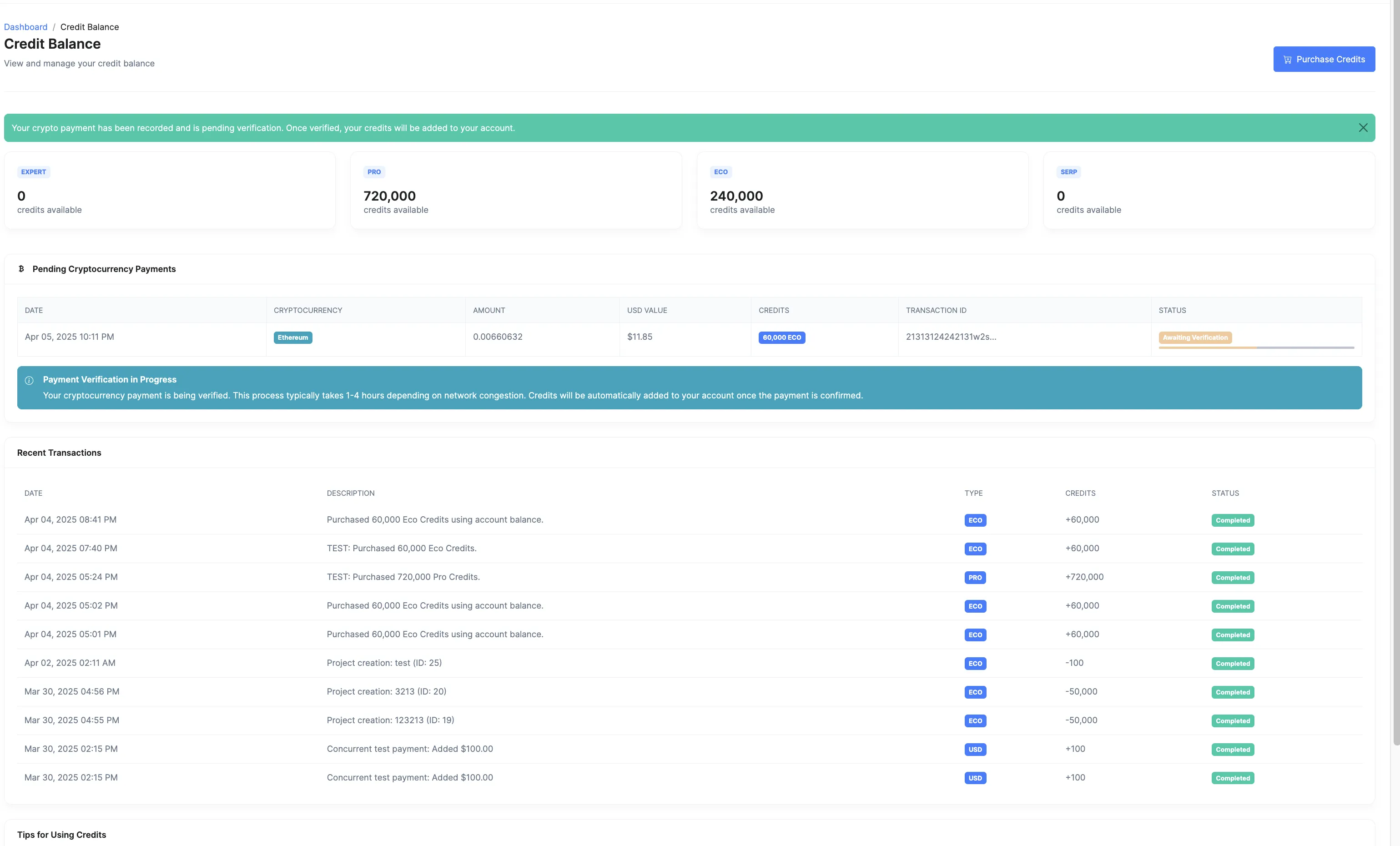 Transaction Confirmation Screen