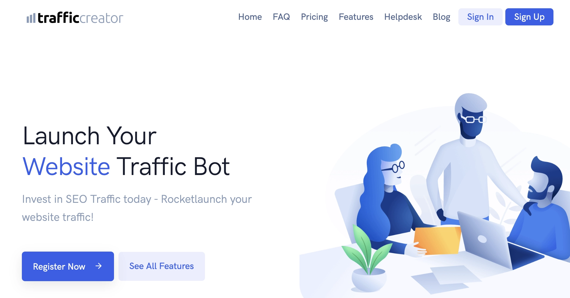 Traffic Creator Homepage Image